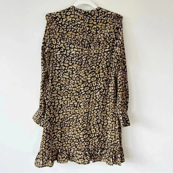 Who What Wear Target Leopard Chiffon Ruffle Dress Size Medium EUC - Picture 12 of 12
